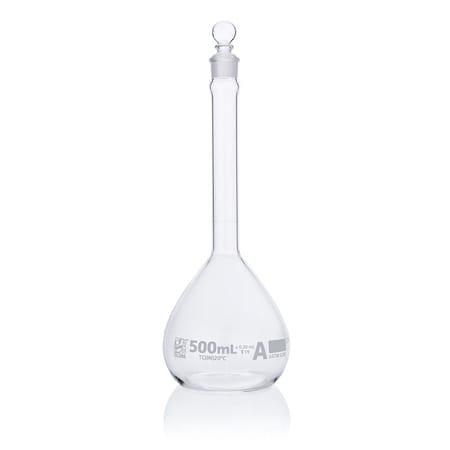 Globe Scientific Volumetric Flask, 500 mL, 260 mm H, PK6 8200500
